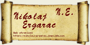 Nikolaj Ergarac vizit kartica